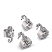 Load image into Gallery viewer, Sea Horse Napkin Rings - Set of 4