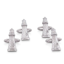 Load image into Gallery viewer, Lighthouse Napkin Rings Set of 4