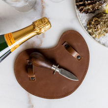 Load image into Gallery viewer, Premium Oyster Knife with Leather Glove Set – Stainless Steel Shucker with Protective Leather Guard for Safe Oyster Shucking