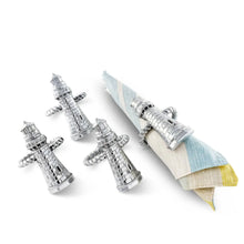 Load image into Gallery viewer, Lighthouse Napkin Rings Set of 4