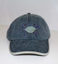 Load image into Gallery viewer, Crab Embroidered Baseball Hat - Coastal Nautical Cap in Multiple Colors