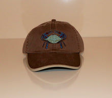 Load image into Gallery viewer, Crab Embroidered Baseball Hat - Coastal Nautical Cap in Multiple Colors