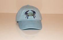 Load image into Gallery viewer, Crab Embroidered Baseball Hat - Coastal Nautical Cap in Multiple Color