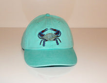 Load image into Gallery viewer, Crab Embroidered Baseball Hat - Coastal Nautical Cap in Multiple Color