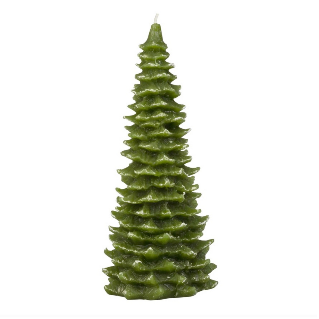 9-Inch Tall Christmas Tree Candle - Festive Green Holiday Candle for Christmas Décor, Table Settings, and Seasonal Centerpieces